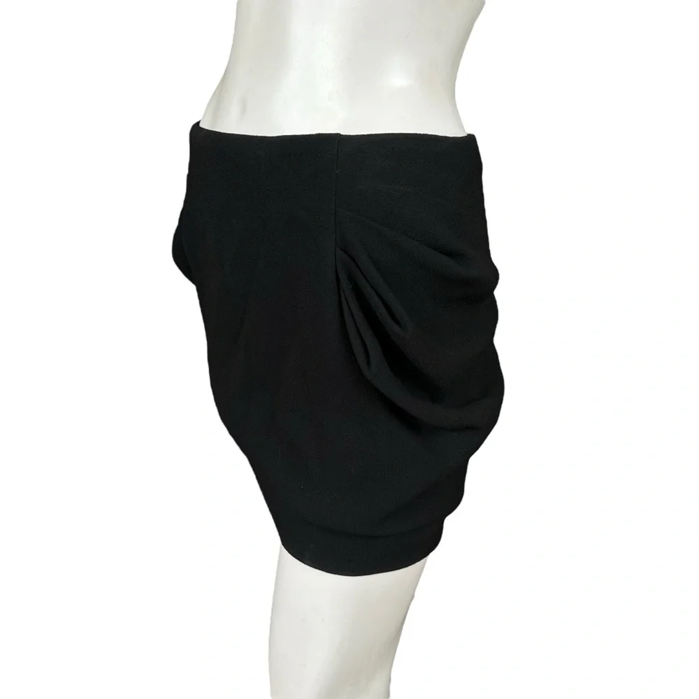 Vanessa Bruno Black Mini Bubble Skirt Zip Up Back Size US 2/XS FR 34
